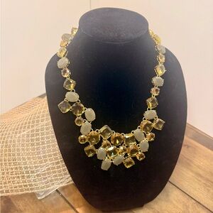 Banana Republic Gold and Cream Statement Necklace